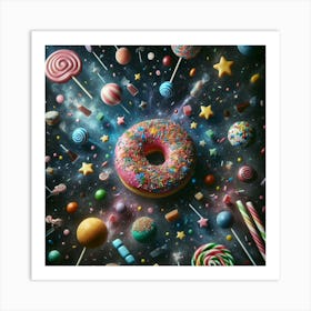 Donuts In Space Art Print