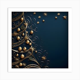 Christmas Tree Background 7 Art Print