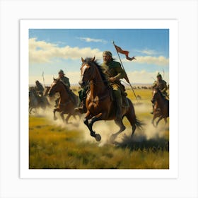 Mongol Warriors Art Print