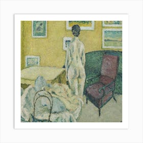 Model Figure In Interior By Harald Giersing Art Print