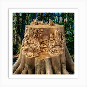 Wood Carving Art Print