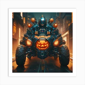 Pumpkin Car (Cyberpunk11) Art Print