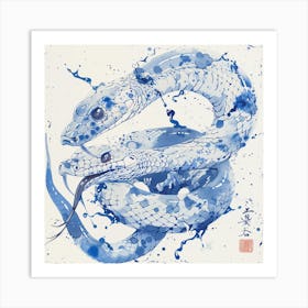 Two Snakes Art Print