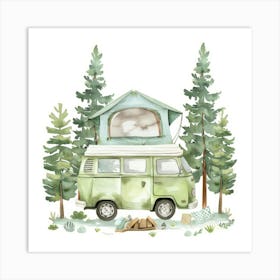 Vw Camper Van 1 Art Print