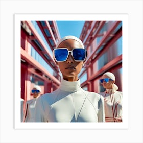 Futuristic Women 5 Art Print