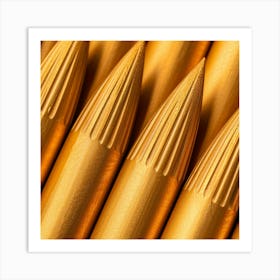 Close Up Of Gold Bullets Art Print