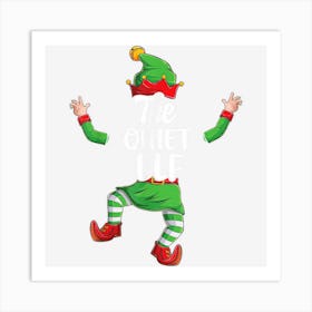 Quiet Elf Family Matching Christmas Pajamas Pjs Xmas Women Art Print