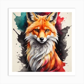 Fox Painting Art Print