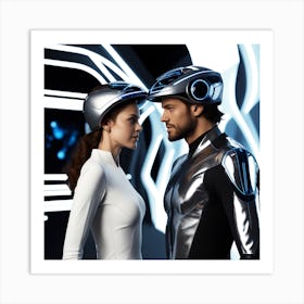 Futuristic Couple 31 Art Print