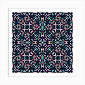 Traditional ornament. Folk motif. Textile rapport. 1 Art Print