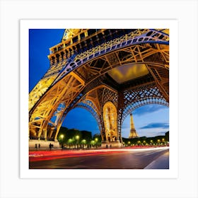 Eiffel Tower At Dusk Art Print