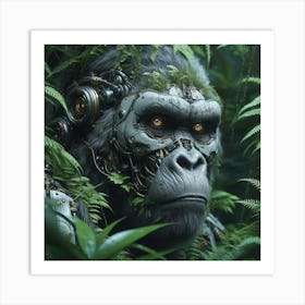 Gorilla In The Jungle Art Print