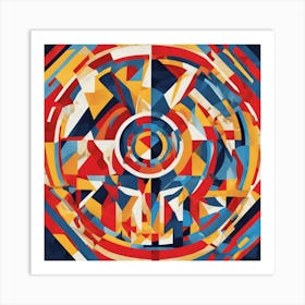 Exploring Infinity Cubism Style Art Print