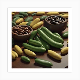 Green Beans 3 Art Print