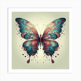 Symmetrical Butterfly Art Art Print