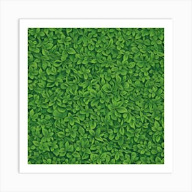 Green Leaves Background Art Print