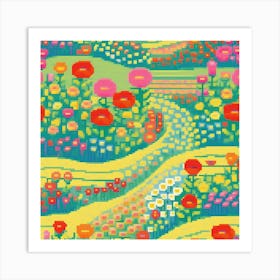 Bloemenzee Dutch For Sea Of Flowers Fields Of Flowers In A Dreamlike State With Swirling 4 Art Print