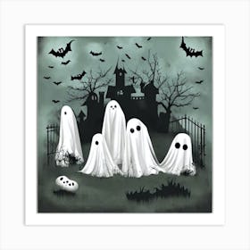 Ghosts In The Graveyard Art Print