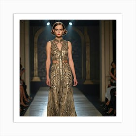 Gilded Gown Art Print
