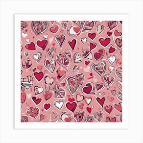 Heart Pattern 1 Art Print