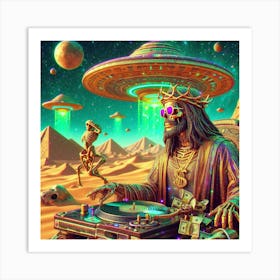 Alien Dj 3 Art Print