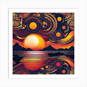 Sunset In The Sky Art Print