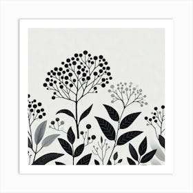 Scandinavian Art, Elderberries 2 Art Print