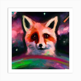 Fox In Space Art Print