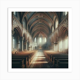 Interior Of A Church 3 Art Print