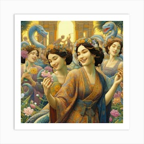 Aphrodite'S Garden Art Print