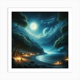 Night On The Beach 2 Art Print