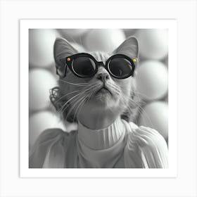 Cat in Style 5 Art Print