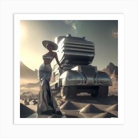 AI Digital Art | Desert Goddess II - Cozy |Wilfredo x DALL-E Art Print