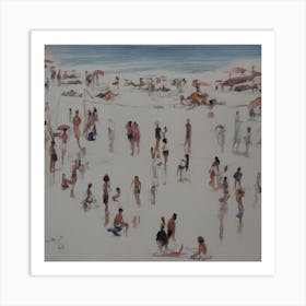 People At The Beach Art Print