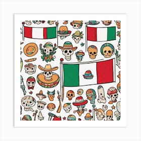 Mexican Skulls 1 Art Print