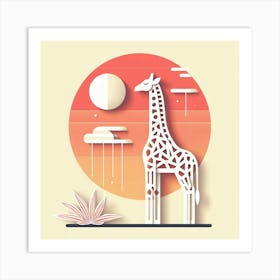 Minimalism, Giraffe 2 Art Print