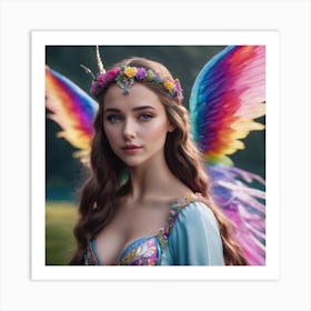 Rainbow Fairy Art Print