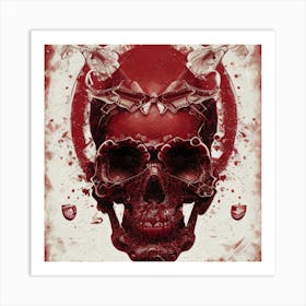 Red Skull Art Print