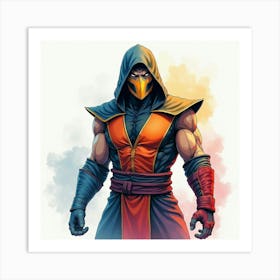 Mortal Kombat Ninja Fighter Concept Art (504) Art Print