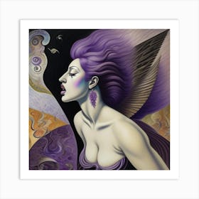 Purple Angel Art Print