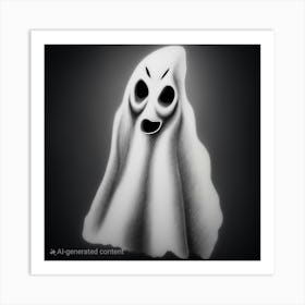 Spooky Friendly Ghost Art Print