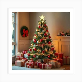 Asm Decorated Christmas Tree With Lots Of Presents A6ddac99 4946 48eb A8c0 6609019c8654 Art Print