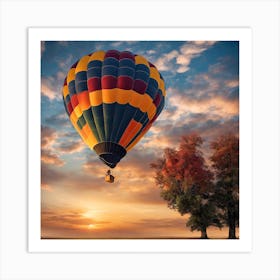 Hot Air Balloon In The Sky Art Print