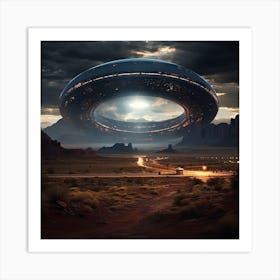 Alien Spaceship 1 Art Print