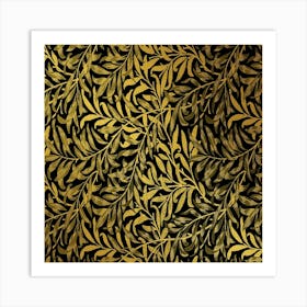 Gold Leaf Pattern Art Print