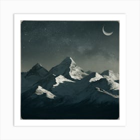 A Night In The Mountains (3) Art Print