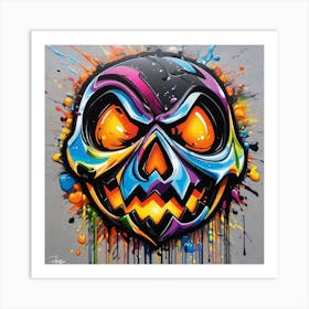 Halloween Skull Art Print