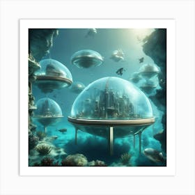 Underwater City Art Print