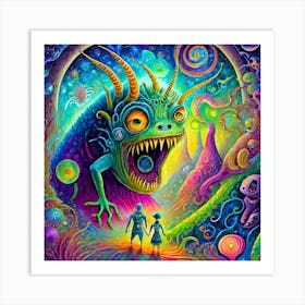 Psychedelic Monster Art Print