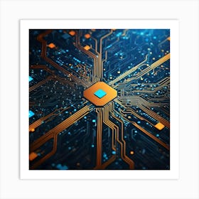 Circuit Board 53 Art Print